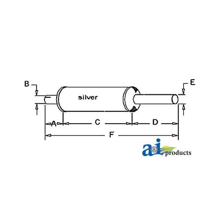 A & I Products Muffler 4.9" x4.9" x32.7" A-TO7530